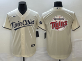 Men's Minnesota Twins Beige Alternate  Team Jersey