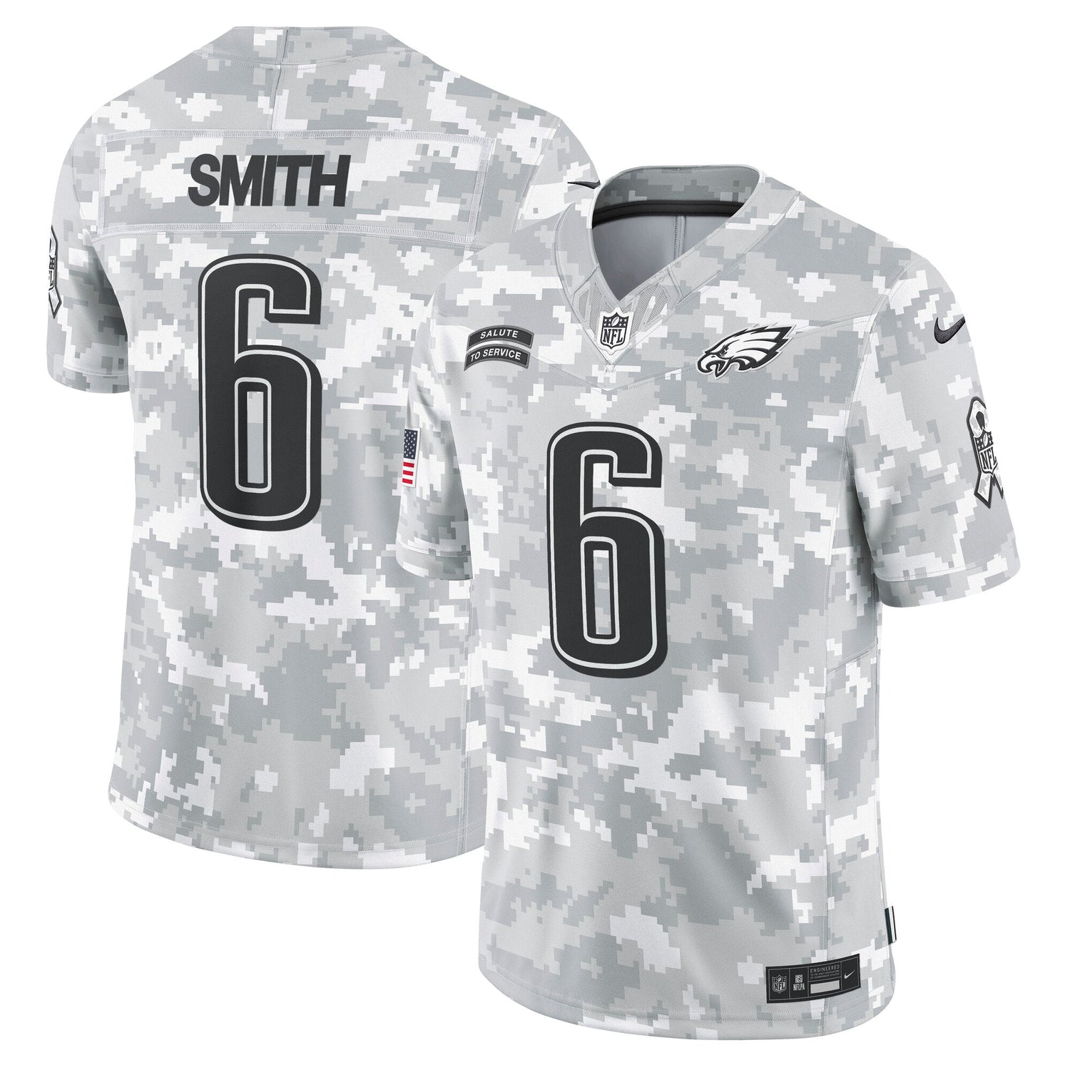 DeVonta Smith Philadelphia Eagles Nike 2024 Salute to Service Limited Jersey - Arctic Camo