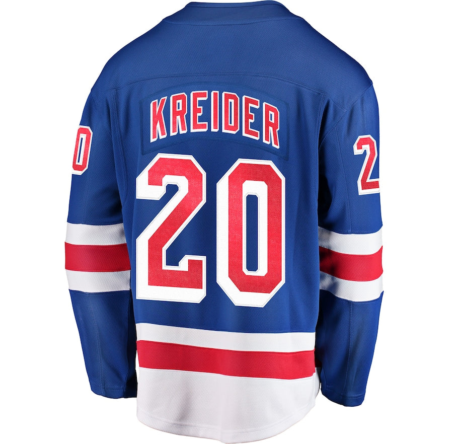 Chris Kreider New York Rangers   Home Breakaway  Jersey - Blue