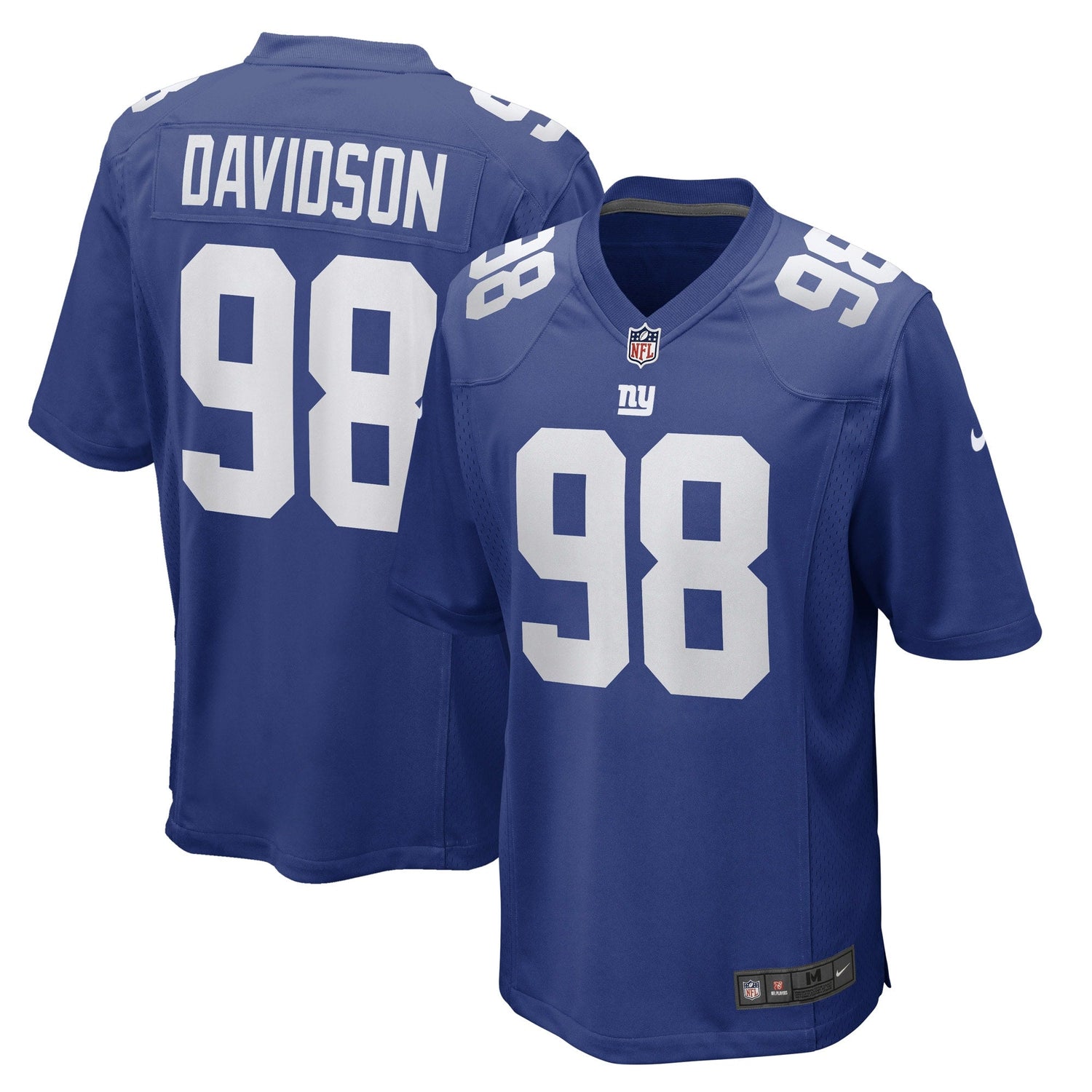 D.J. Davidson New York Giants Nike Game   Jersey - Royal