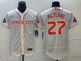Men's Houston Astros Jose Altuve #27 White City Connect  Player Jersey
