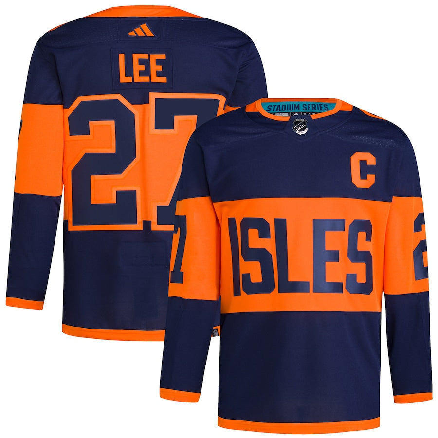 Anders Lee New York Islanders   2024 NHL Stadium Series Primegreen   Jersey – Navy