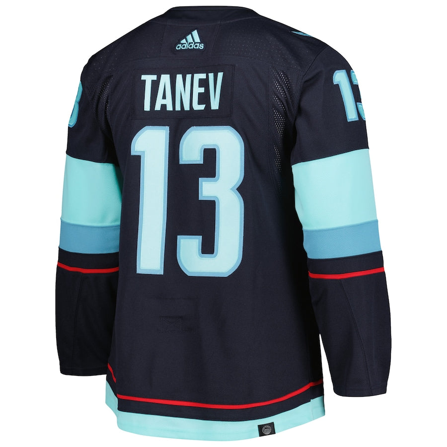 Men's Seattle Kraken Brandon Tanev adidas Deep Sea Blue Home Primegreen Authentic Player Jersey