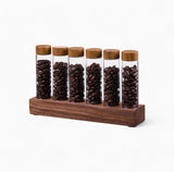 Coffee Beans Storage Container Tube Glass Display Rack