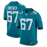 Chandler Brewer Jacksonville Jaguars Nike  Game Jersey -  Teal