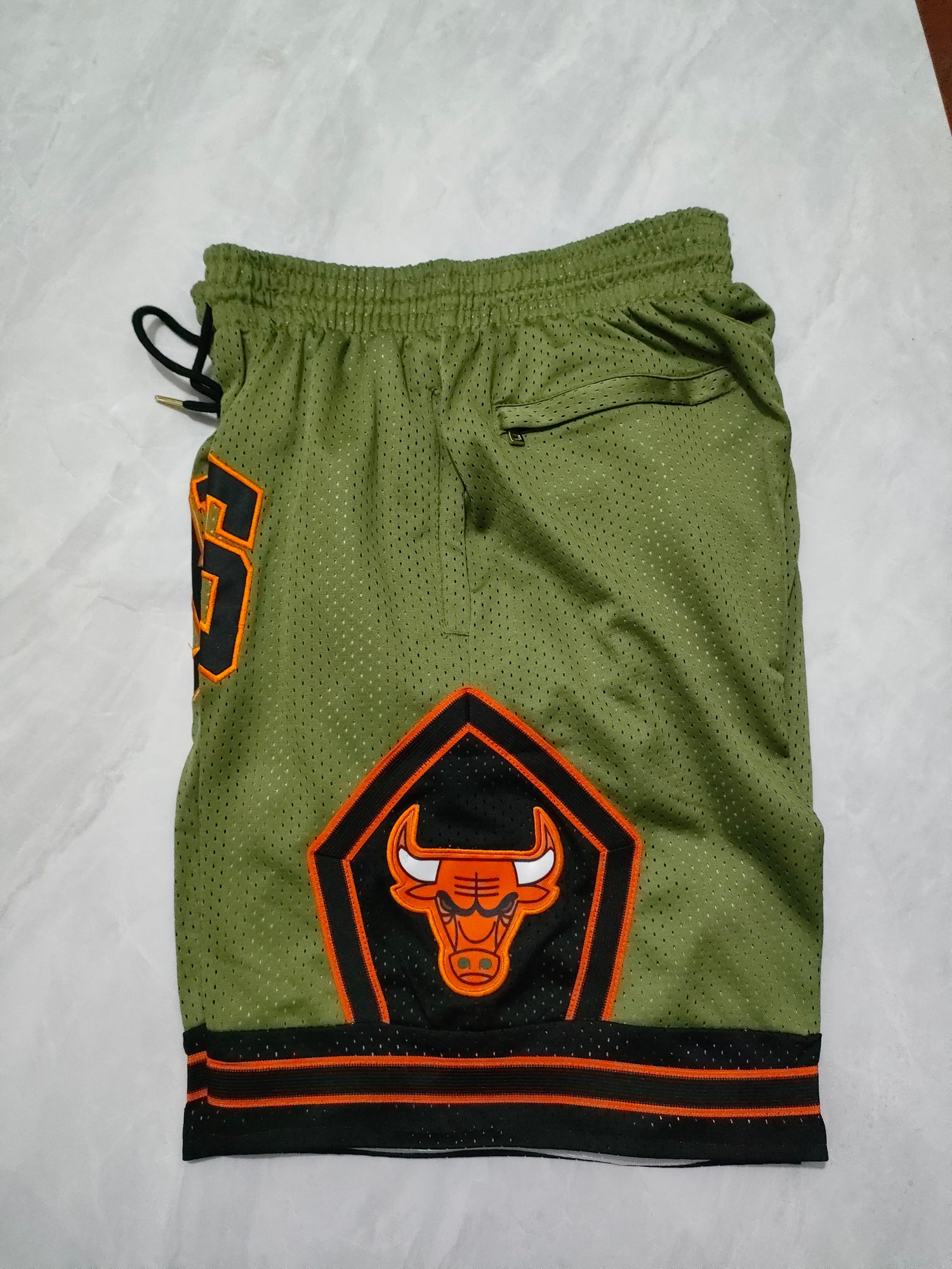 JUST DON Chicago Bulls Green Pocket Shorts