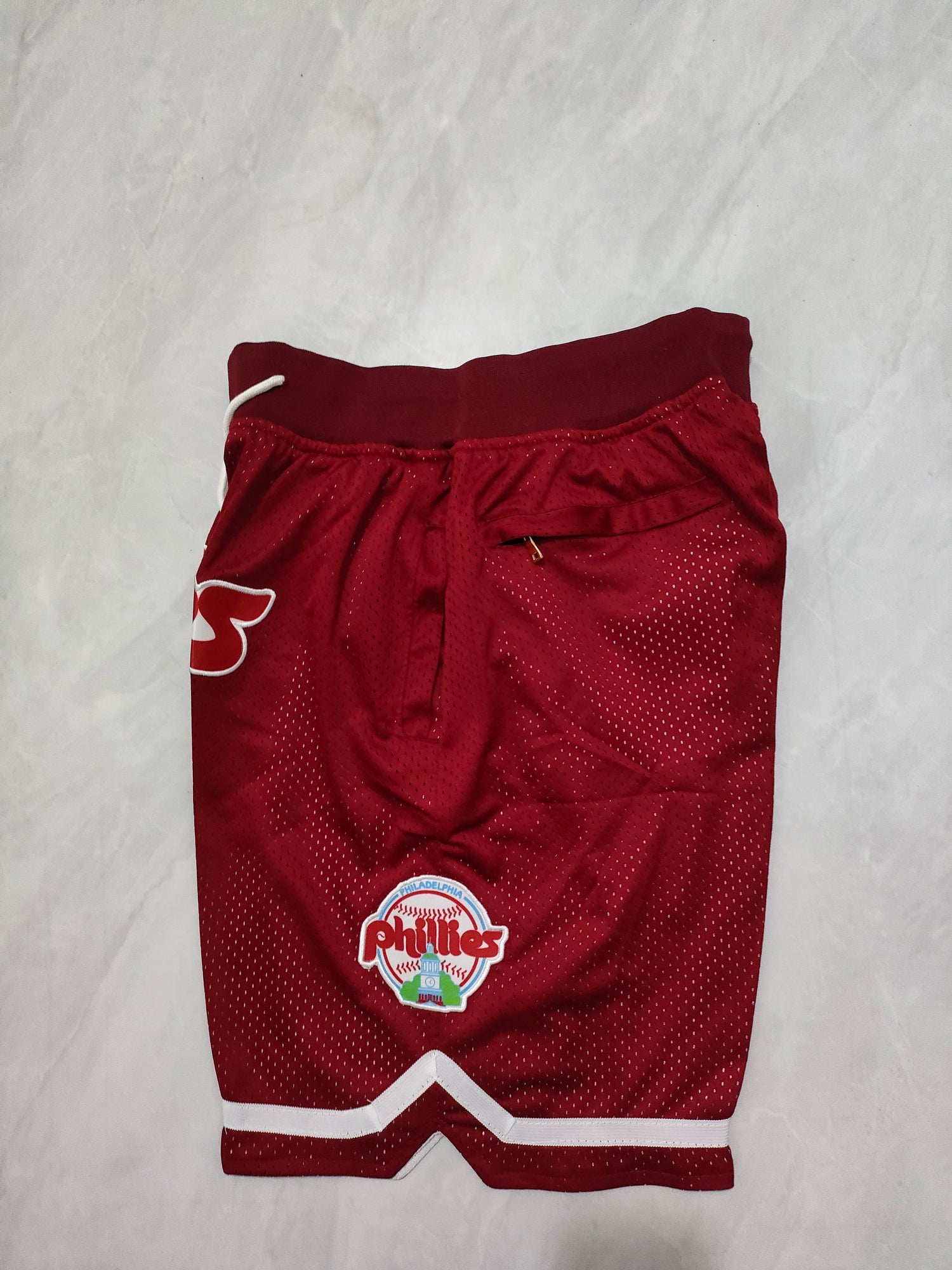 JUST DON Philadelphia Phillies Wine Red Pocket Shorts