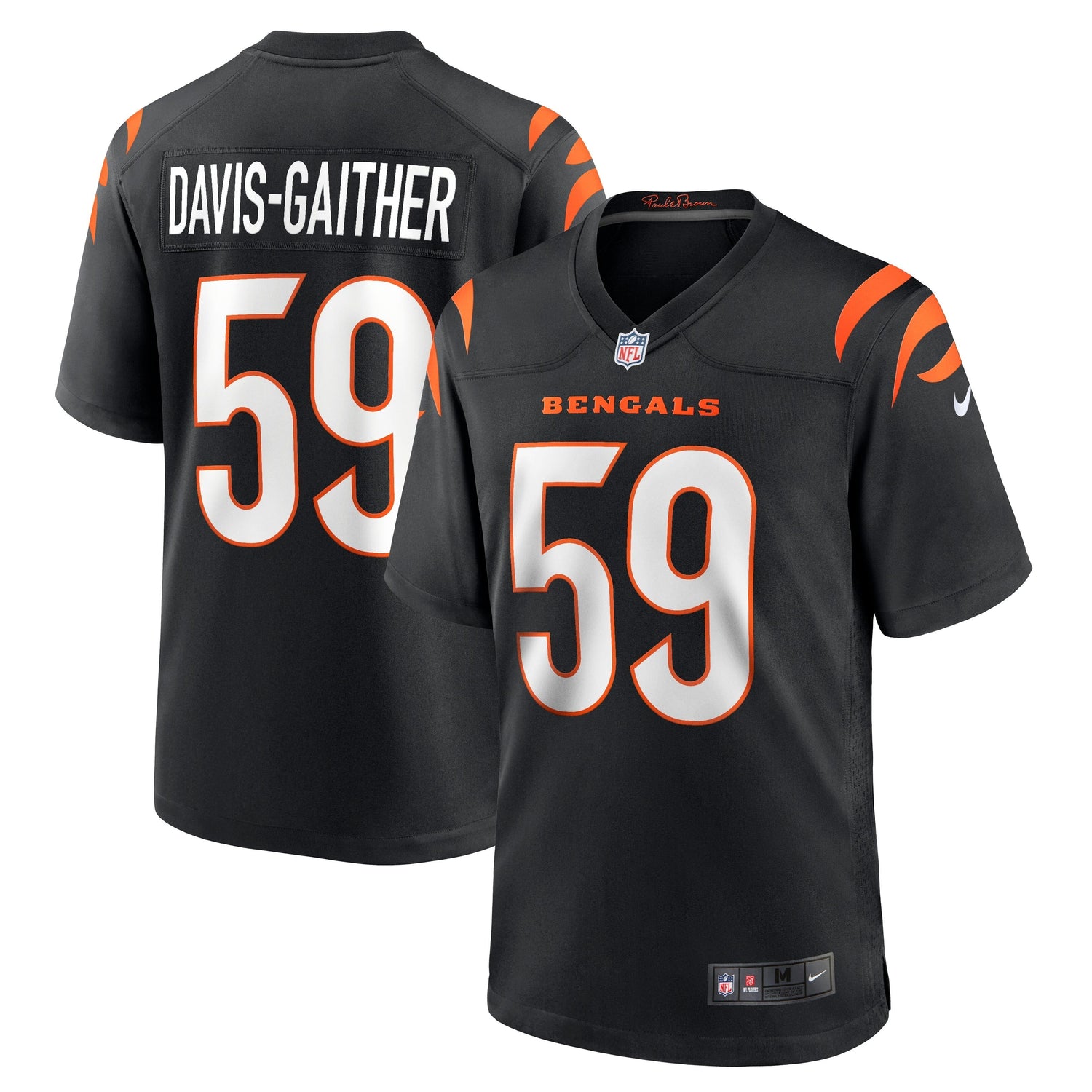 Akeem Davis-Gaither Cincinnati Bengals Nike Game   Jersey - Black
