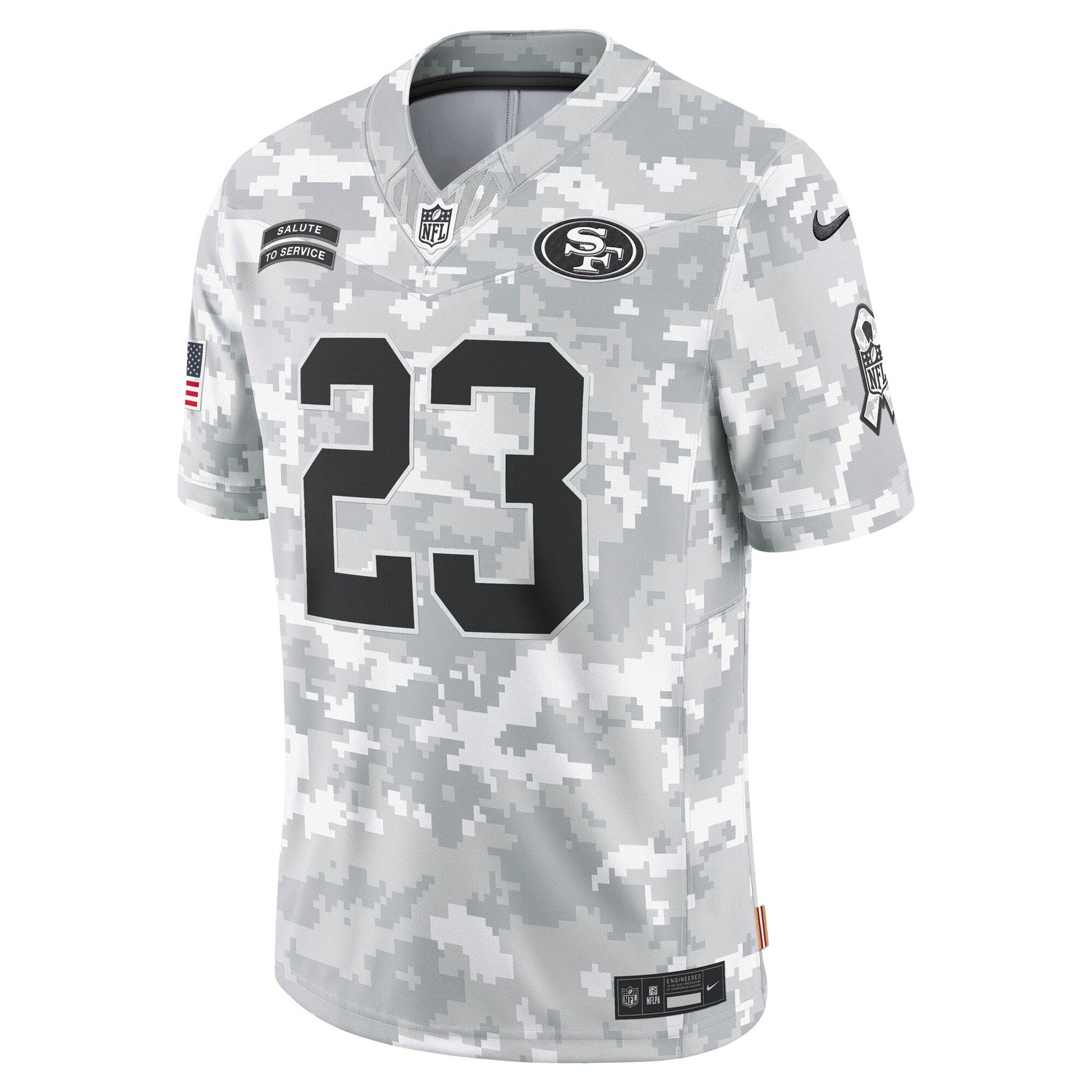Christian McCaffrey San Francisco 49ers Nike 2024 Salute to Service Limited Jersey - Arctic Camo
