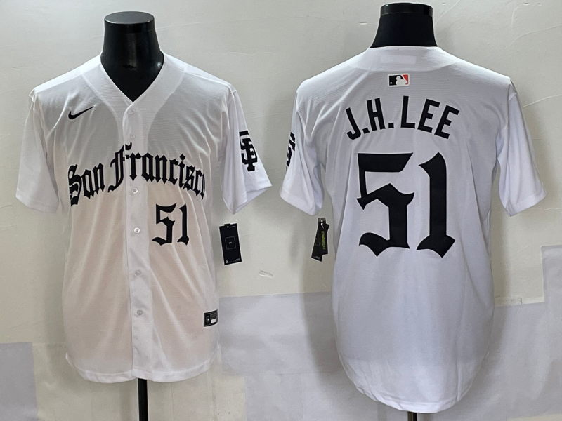 Men's San Francisco Giants Jung Hoo Lee #51 White Player Jersey