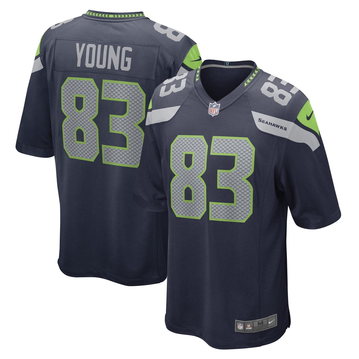 Dareke Young Seattle Seahawks Nike Game   Jersey - College Navy