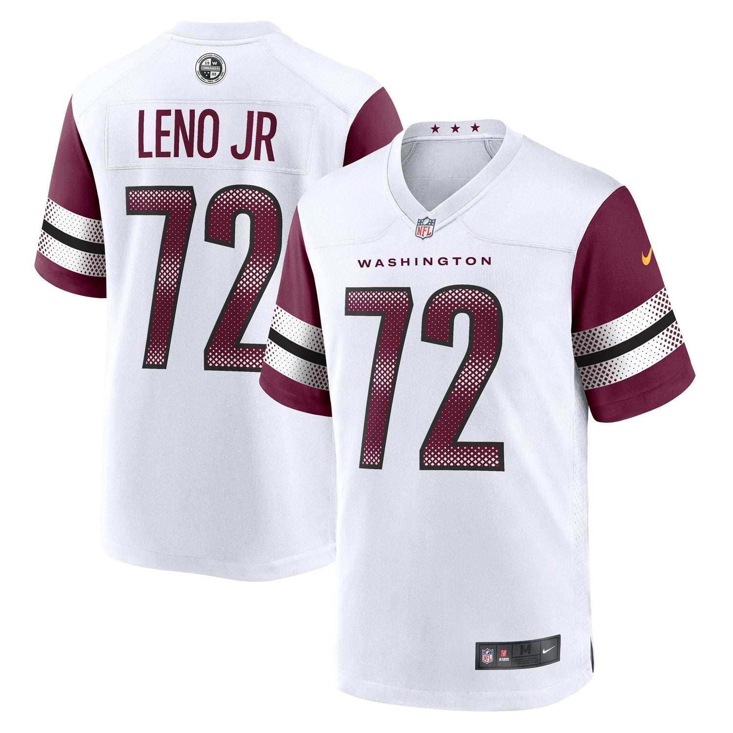 Charles Leno Jr. Washington Commanders Nike Away Game   Jersey - White