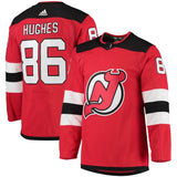 Jack Hughes New Jersey Devils   Home Primegreen   Jersey - Red