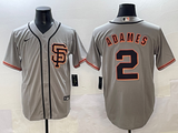 Men's San Francisco Giants Willy Adames #2 Gray Limited Player Jersey