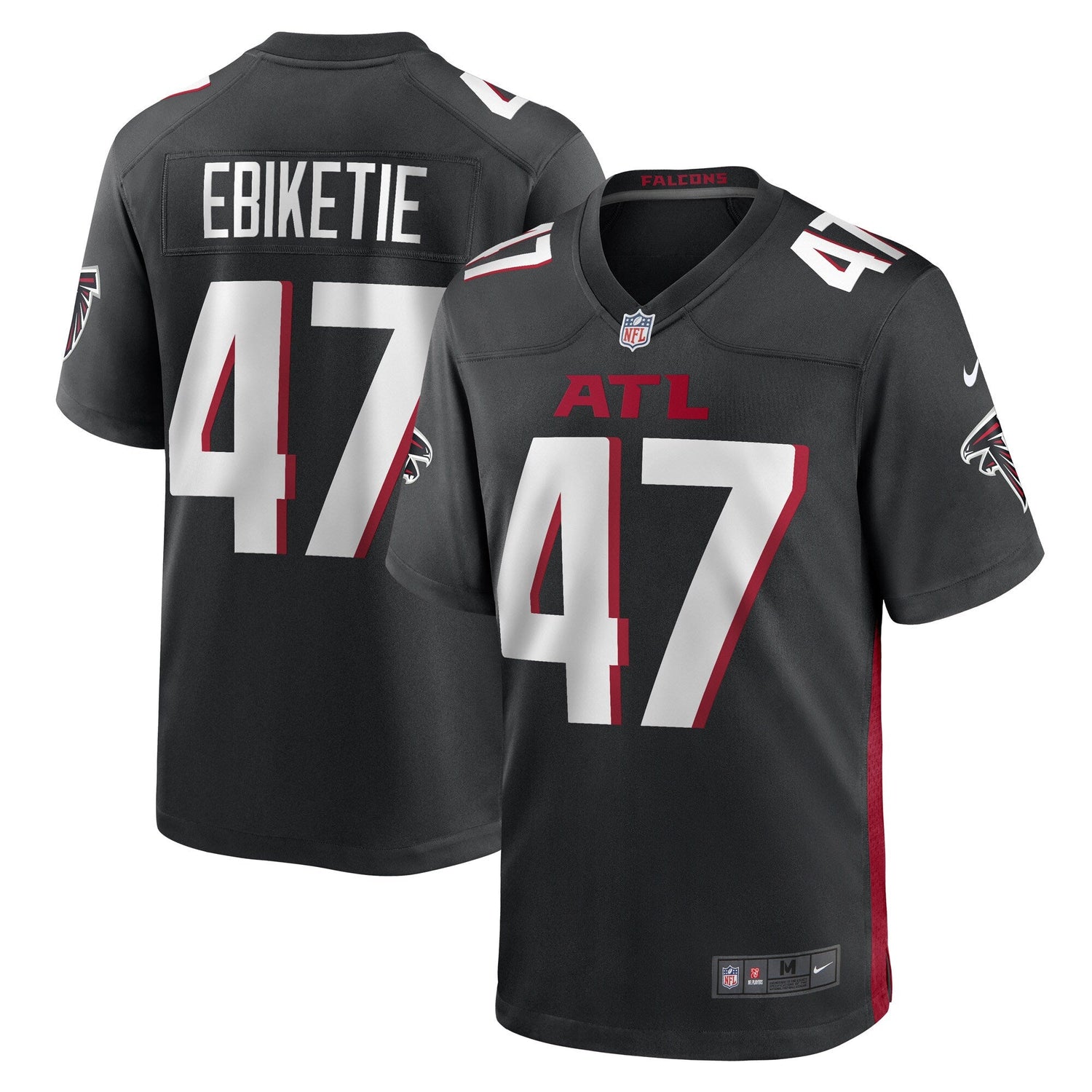 Arnold Ebiketie Atlanta Falcons Nike Game   Jersey - Black
