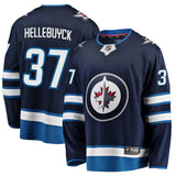 Men's Winnipeg Jets Connor Hellebuyck Fanatics Navy Breakaway  Jersey