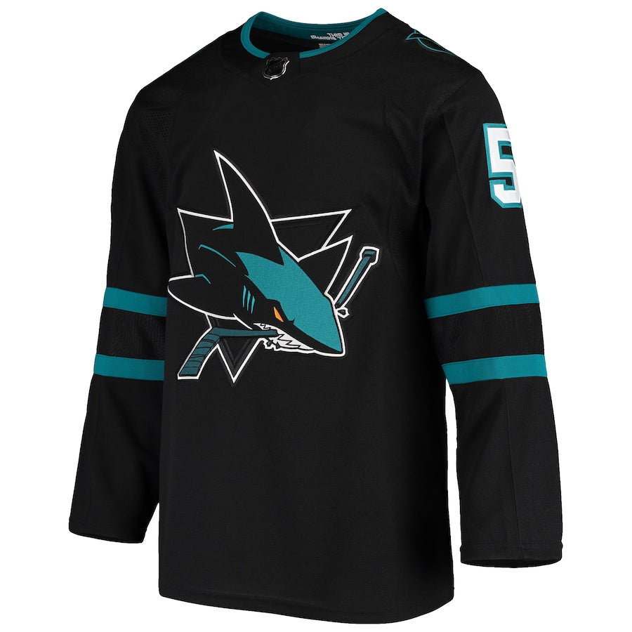 Men's San Jose Sharks Radim Simek adidas Black Alternate Authentic Jersey