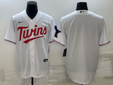 Men's Minnesota Twins White Home  Team Blank Jersey