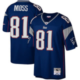 Men's Randy Moss New England Patriots Mitchell & Ness Navy Legacy  Jersey