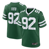 Leki Fotu New York Jets Nike Team Game Jersey - Legacy Green