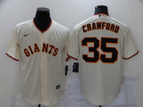 Men's San Francisco Giants Brandon Crawford #35 Beige  Baseball Jersey