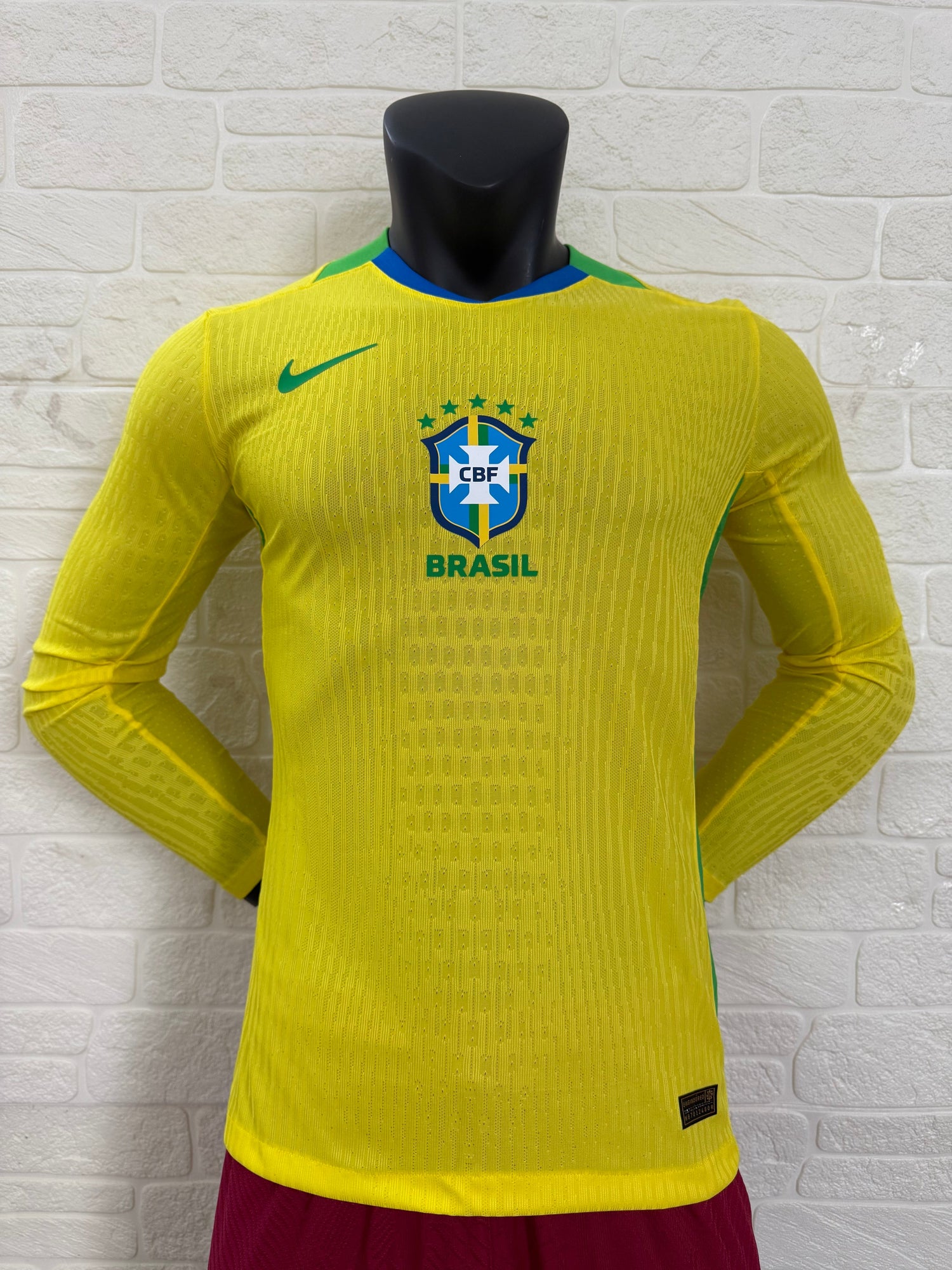 2025-26 Brazil Home Long Sleeve Player Version Jersey