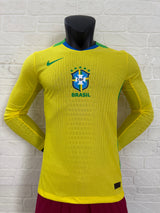 2025-26 Brazil Home Long Sleeve Player Version Jersey