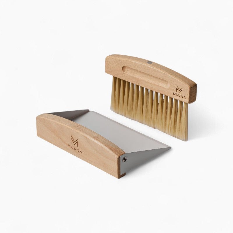 Solid Wood Coffee Cleaning Brush Set