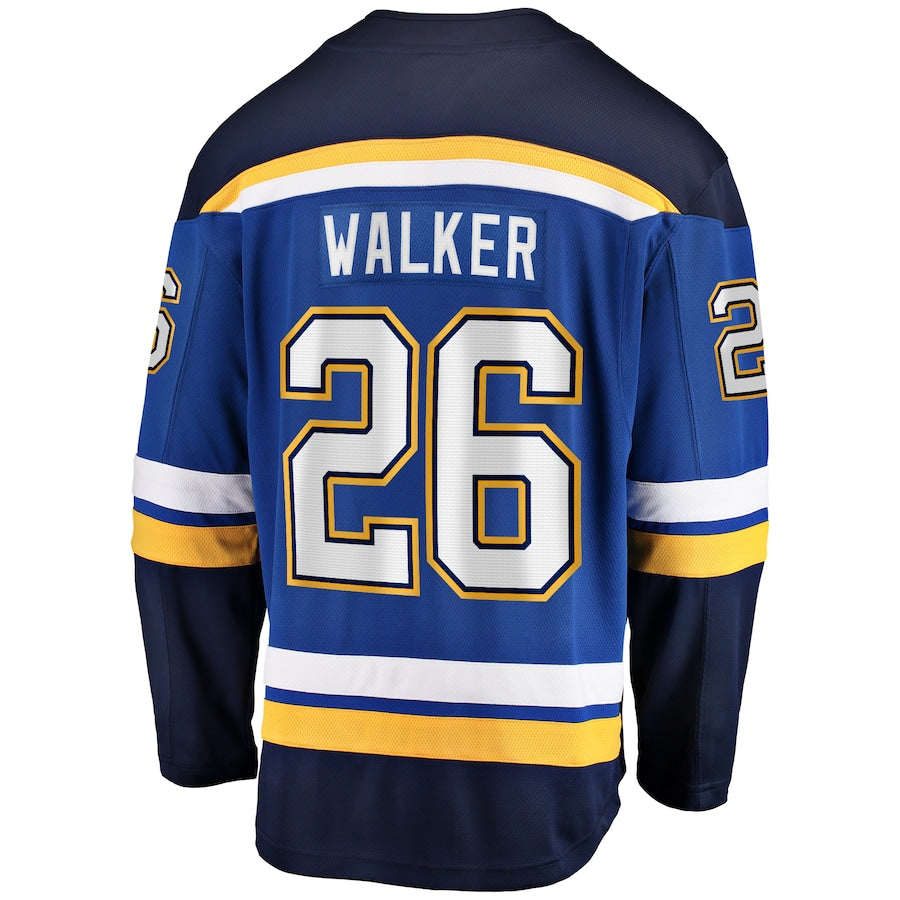 Men's St. Louis Blues Nathan Walker Fanatics Blue Home Premier Breakaway Player Jersey
