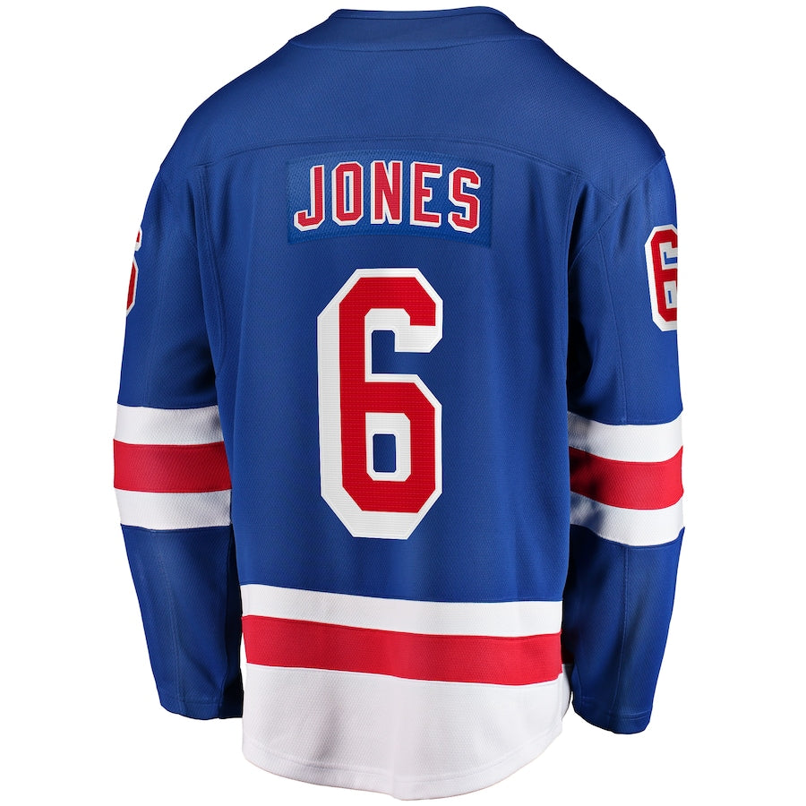 Zac Jones New York Rangers   Home Premier Breakaway  Jersey - Blue