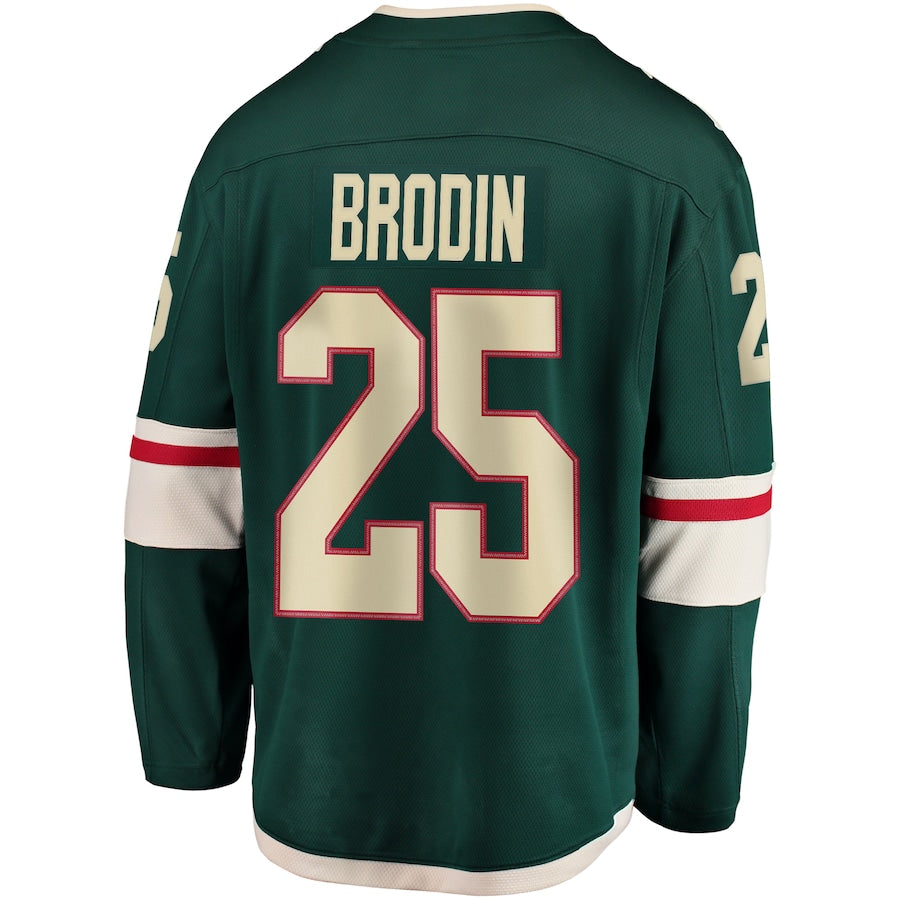 Jonas Brodin Minnesota Wild   Breakaway Jersey - Green