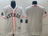 Men's Houston Astros White 2023 Gold Collection  Blank Jersey