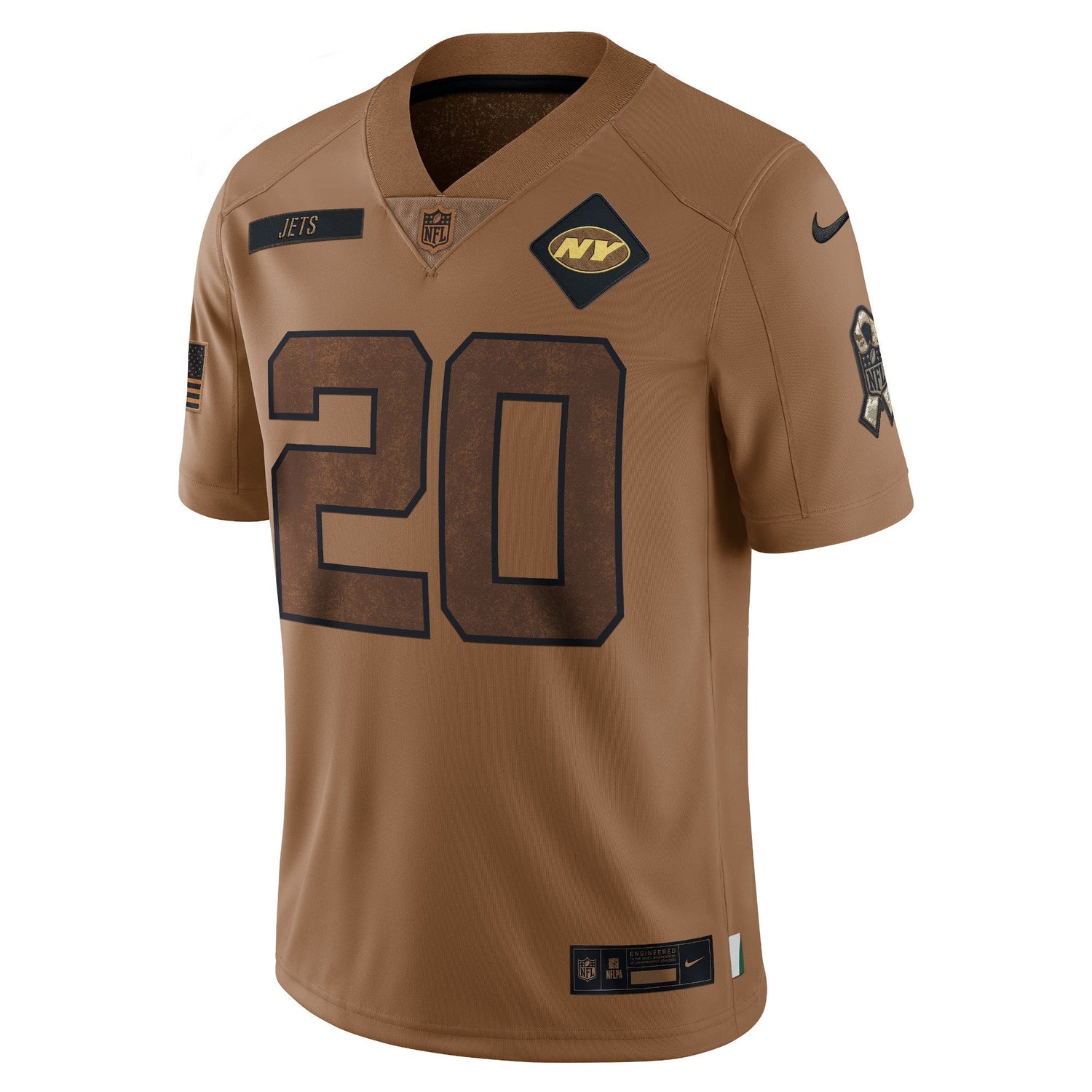 Breece Hall New York Jets Nike Salute To Service Limited Jersey - Brown