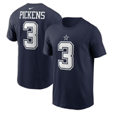 Men's George Pickens Navy Dallas Cowboys Name & Number T-Shirt
