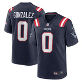 Christian Gonzalez New England Patriots Nike Team Game Jersey -  Navy