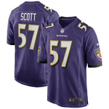 Bart Scott Baltimore Ravens Nike Game Retired   Jersey - Purple