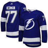 Men's Tampa Bay Lightning Victor Hedman adidas Blue Primegreen Authentic Player Jersey
