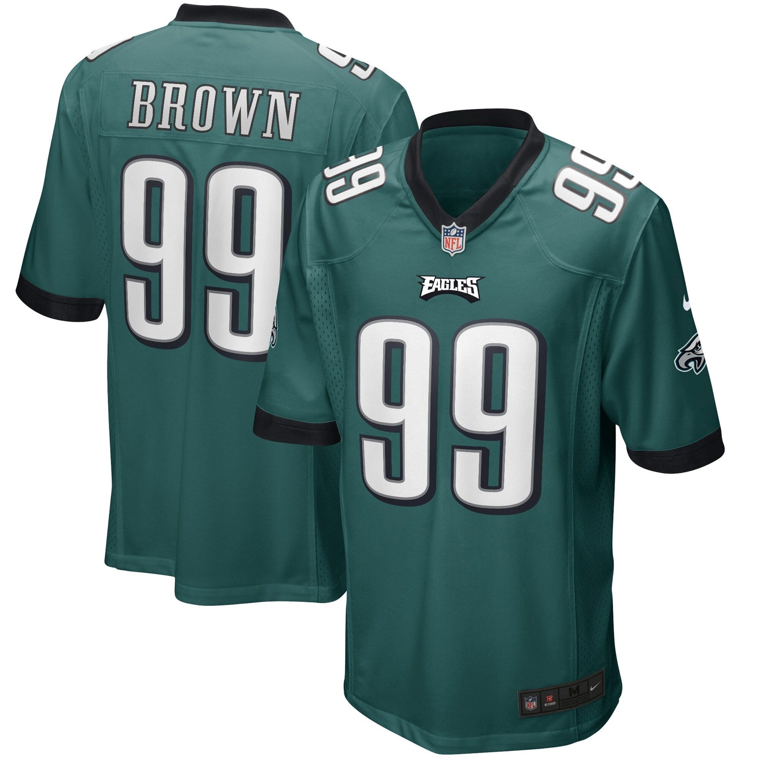 Jerome Brown Philadelphia Eagles Nike Game Retired   Jersey - Midnight Green