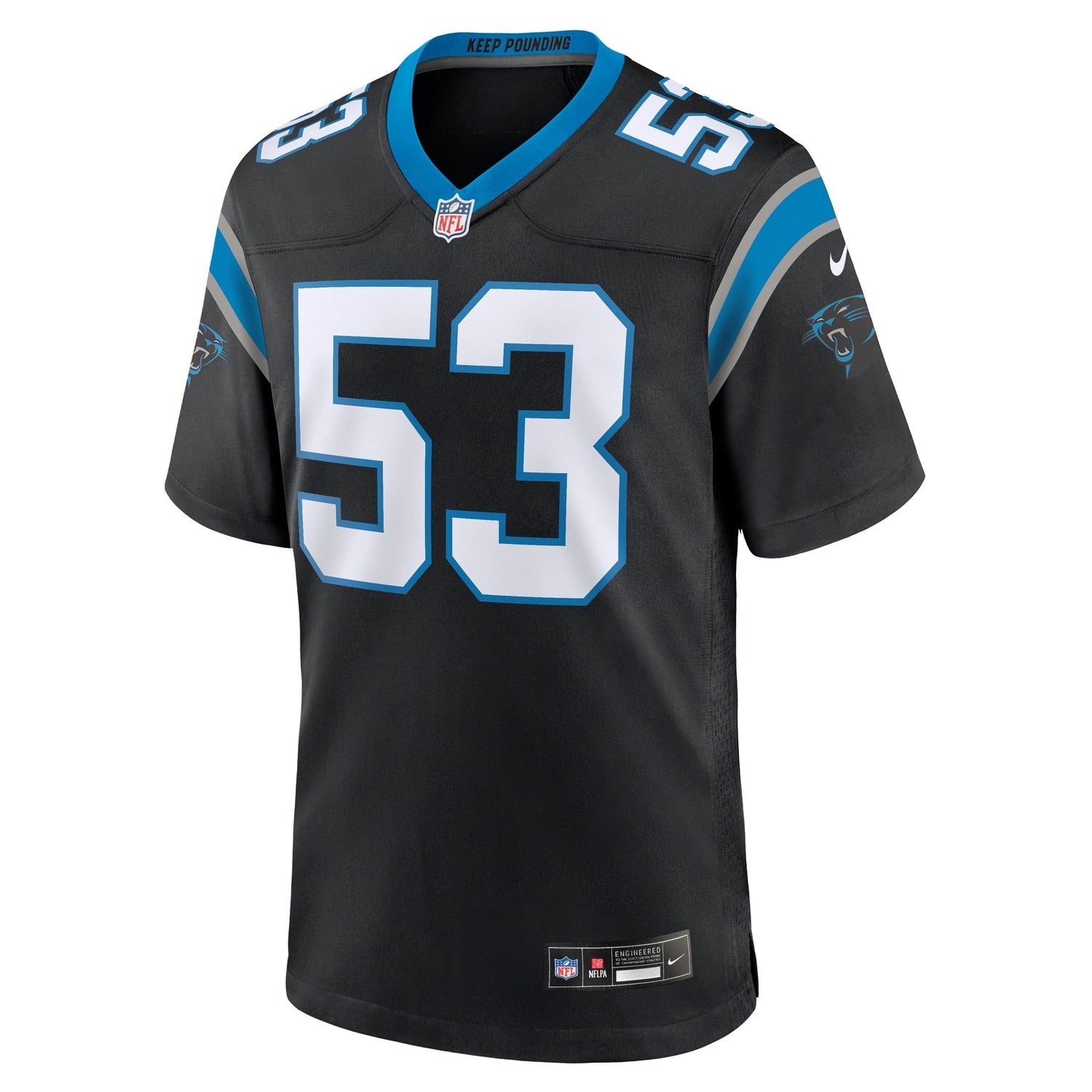 Claudin Cherelus Carolina Panthers Nike Team Game Jersey -  Black