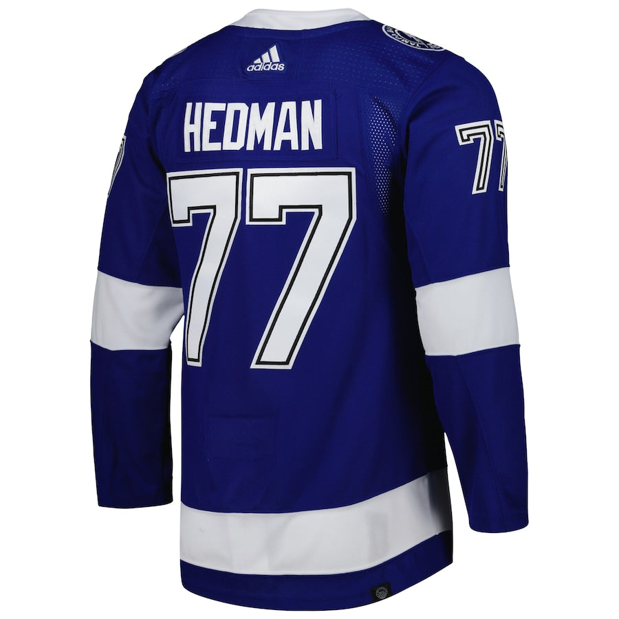 Men's Tampa Bay Lightning Victor Hedman adidas Blue Primegreen Authentic Player Jersey