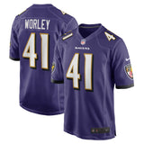 Daryl Worley Baltimore Ravens Nike Game   Jersey - Purple