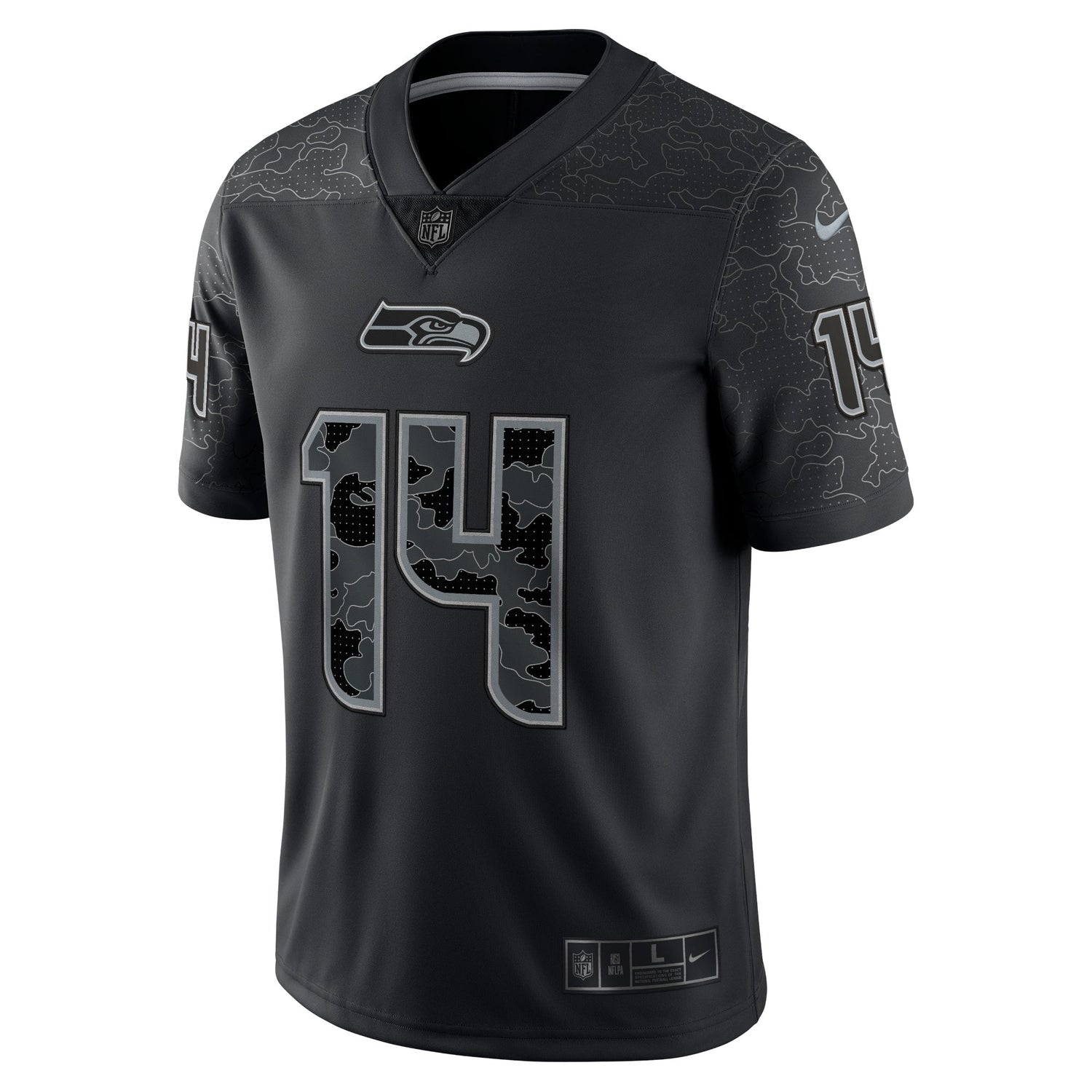 DK Metcalf Seattle Seahawks Nike RFLCTV Limited Jersey - Black