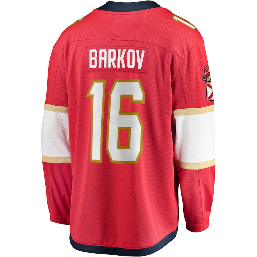 Aleksander Barkov Florida Panthers   Home 2024 Stanley Cup Champions Breakaway  Jersey – Red