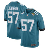 Caleb Johnson Jacksonville Jaguars Nike Game   Jersey - Teal
