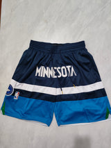 JUST DON Minnesota Timberwolves Blue Pocket Shorts