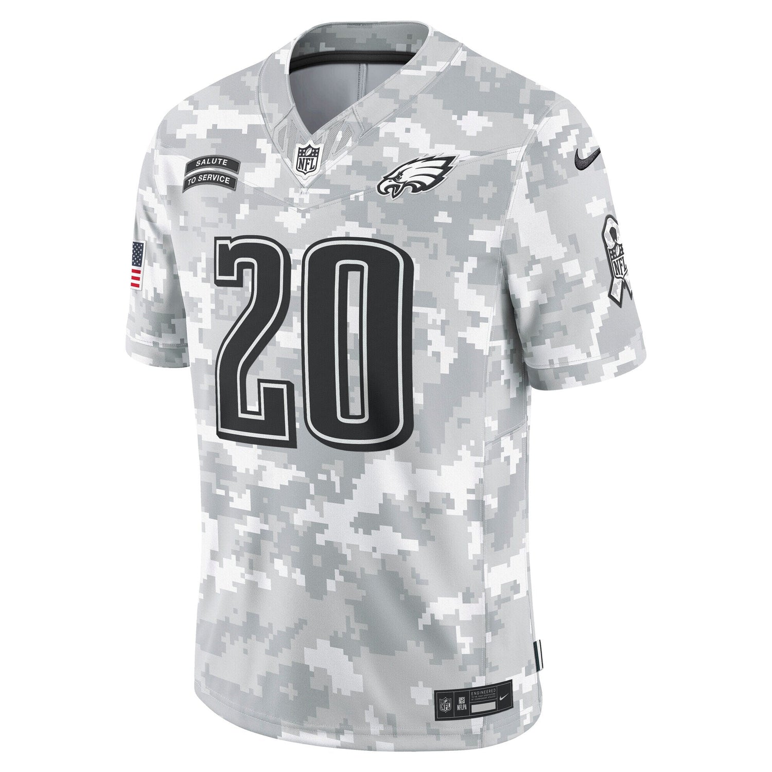 Brian Dawkins Philadelphia Eagles Nike 2024 Salute to Service Retired   Limited Jersey - Arctic Camo
