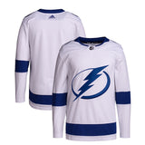 Men's Tampa Bay Lightning adidas White Away Primegreen Authentic Jersey