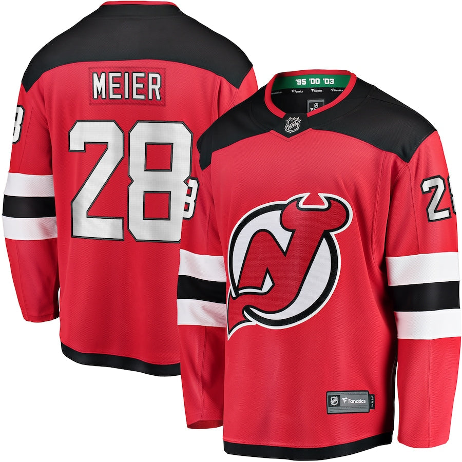 Timo Meier New Jersey Devils   Home Breakaway Jersey - Red