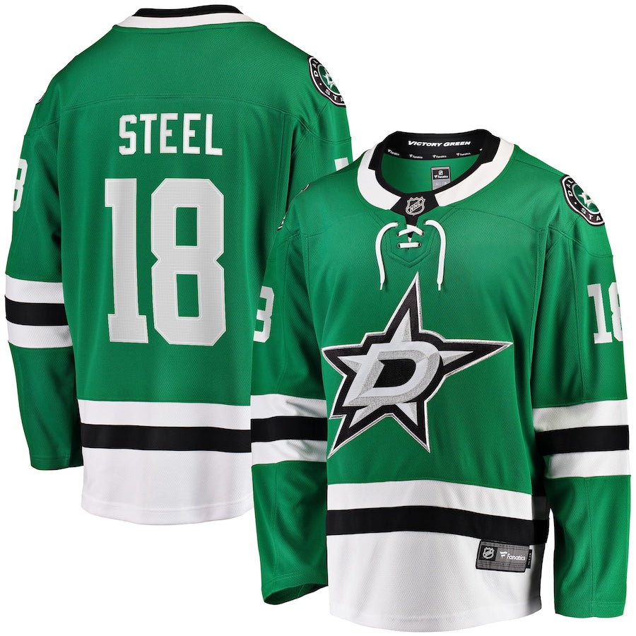 Sam Steel Dallas Stars   Home Breakaway Jersey - Kelly Green