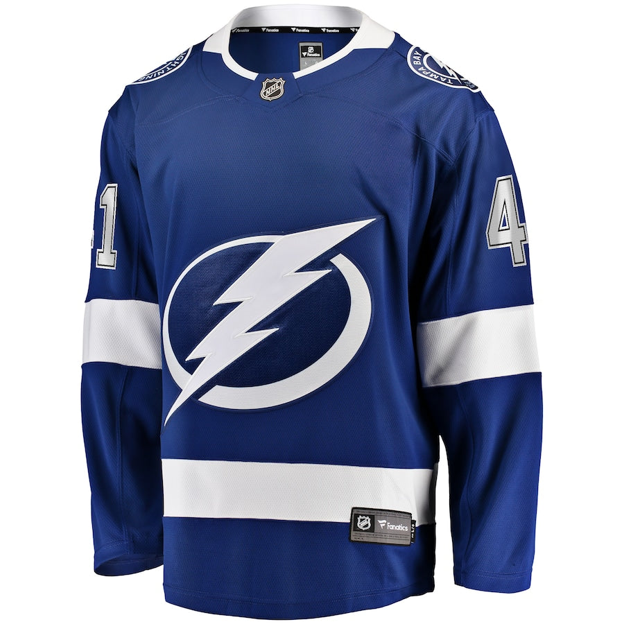 Men's Tampa Bay Lightning Mitchell Chaffee Fanatics Blue Home Premier Breakaway Player Jersey